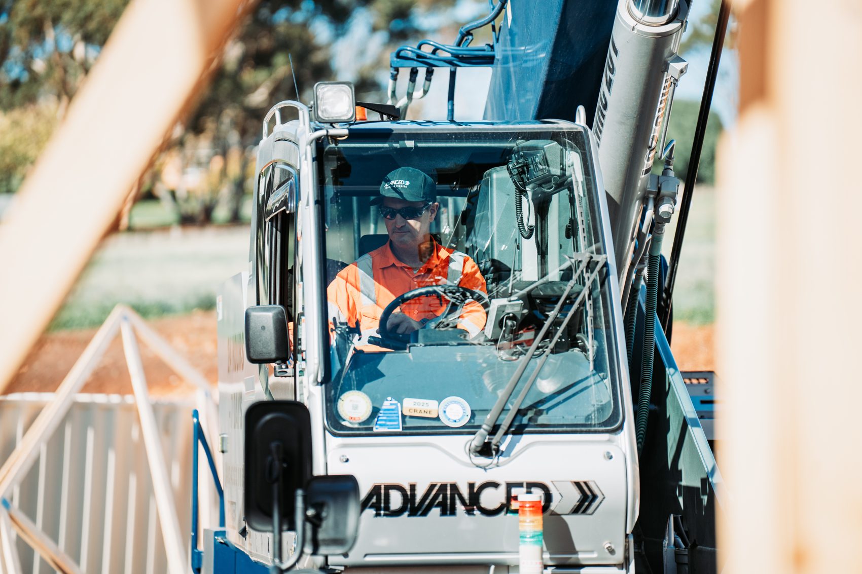 Strum Media filming a crane operator on a Melbourne site