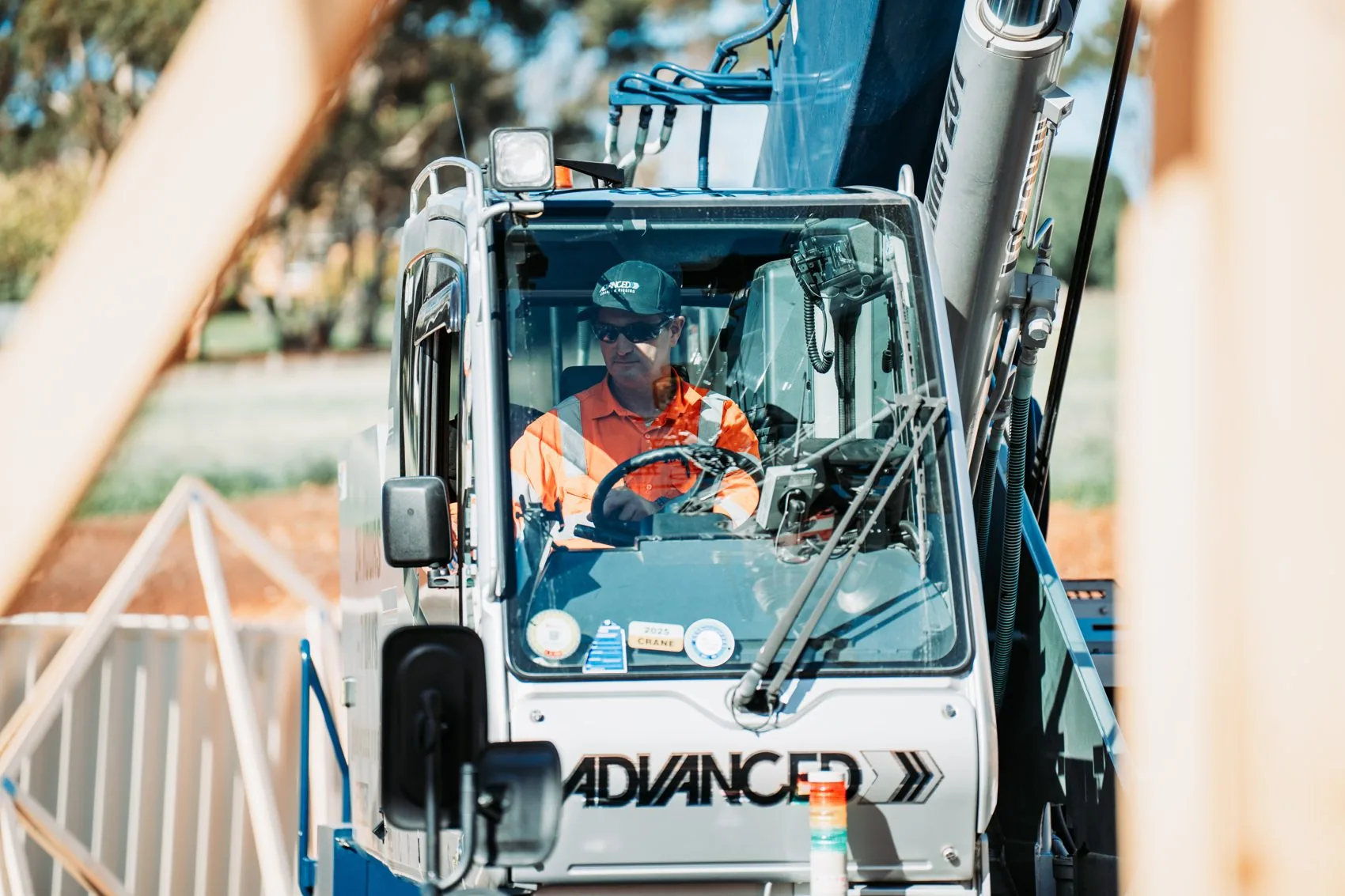 Strum Media filming a crane operator on a Melbourne site