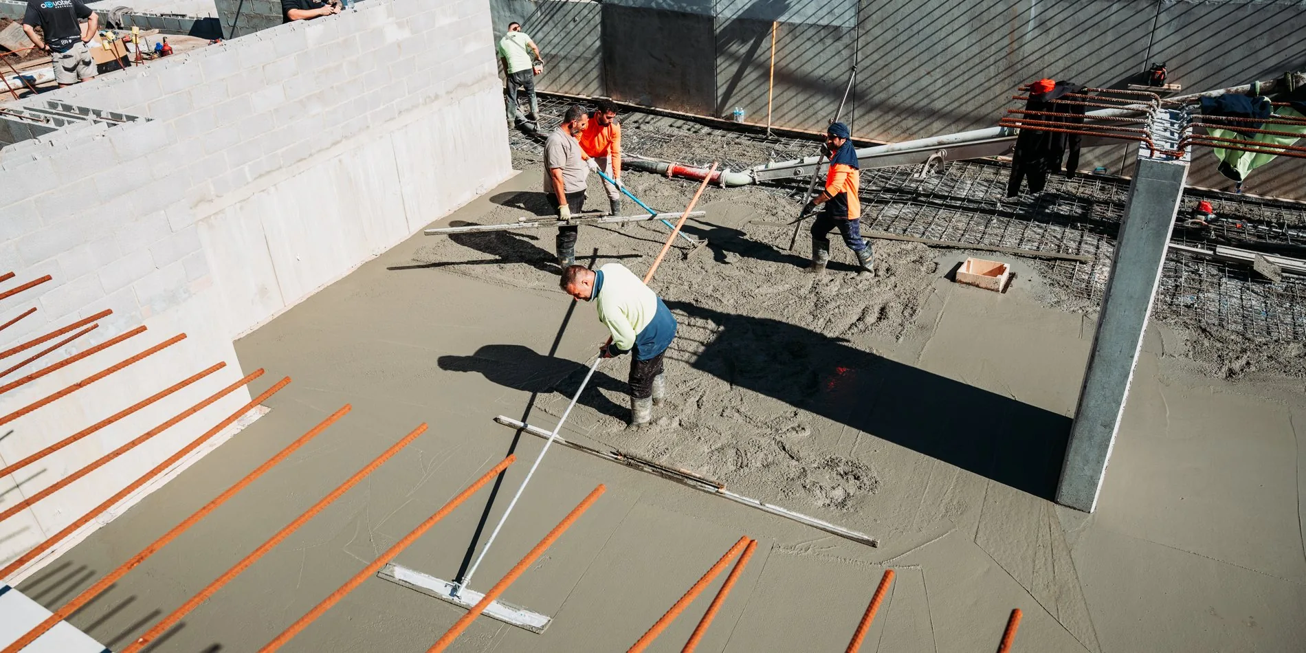 Pascoe Vale luxury residence — concrete slab pour