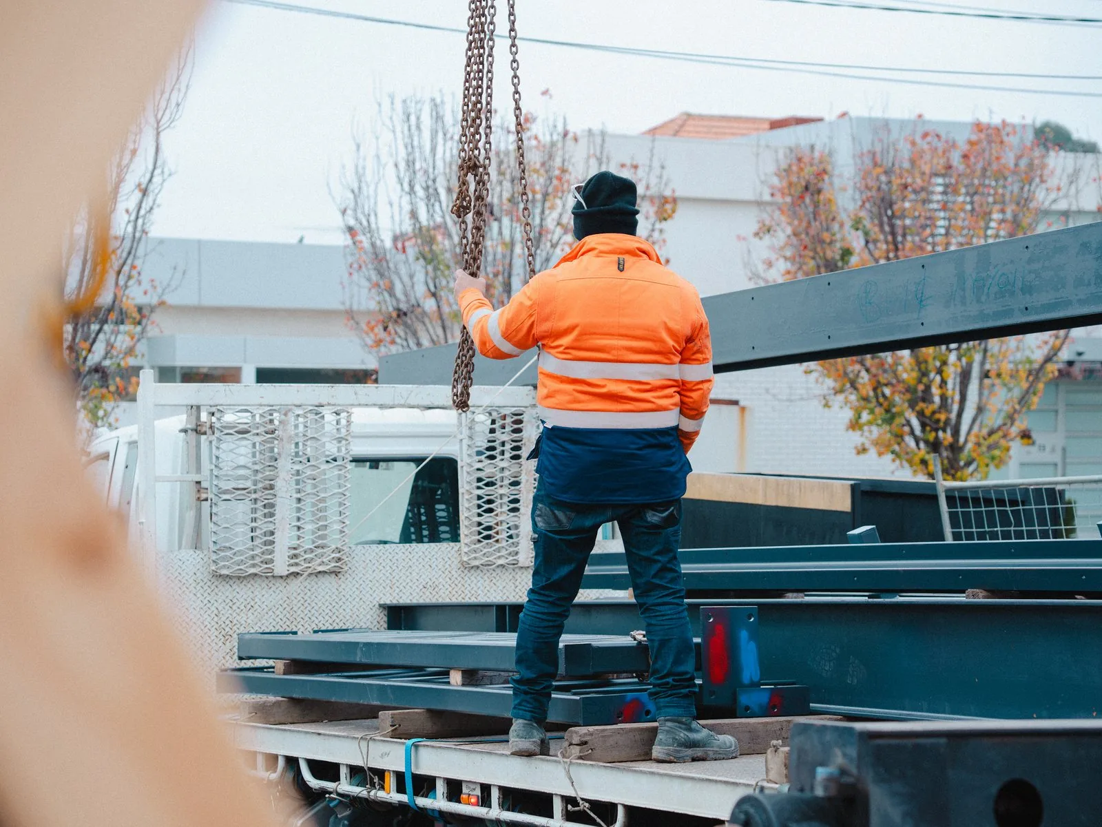 Structural steel works on a residential build, Melbourne