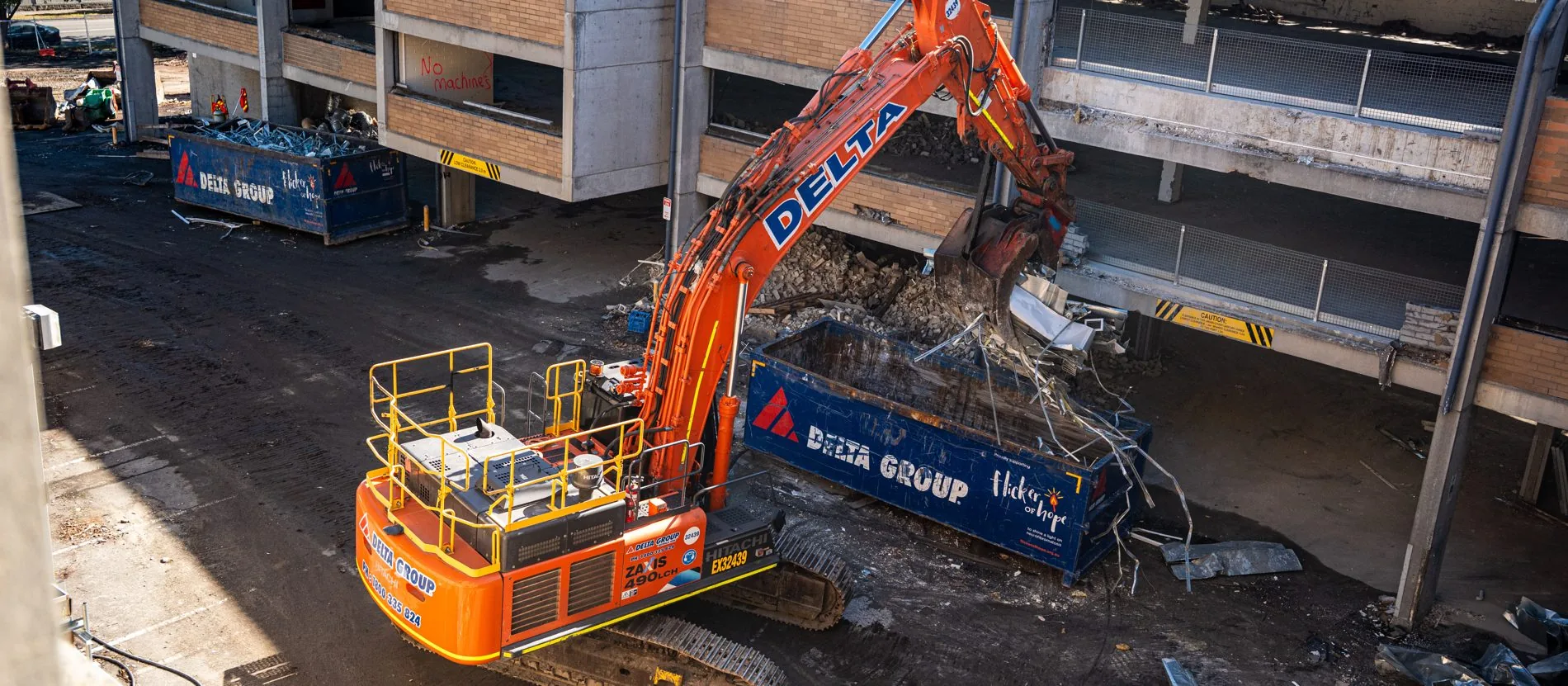 Delta demolition works at Scotch Hill Gardens
