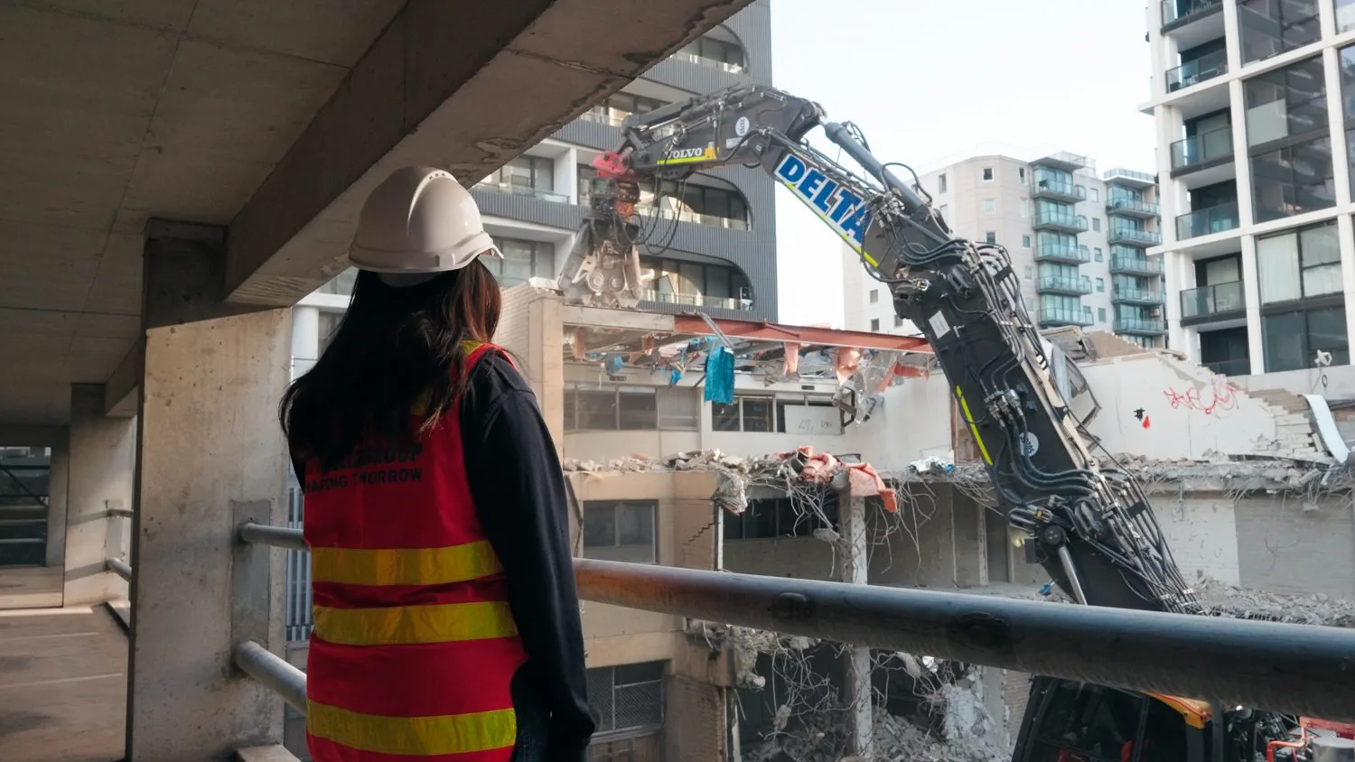 Strum Media filming a construction site in Melbourne